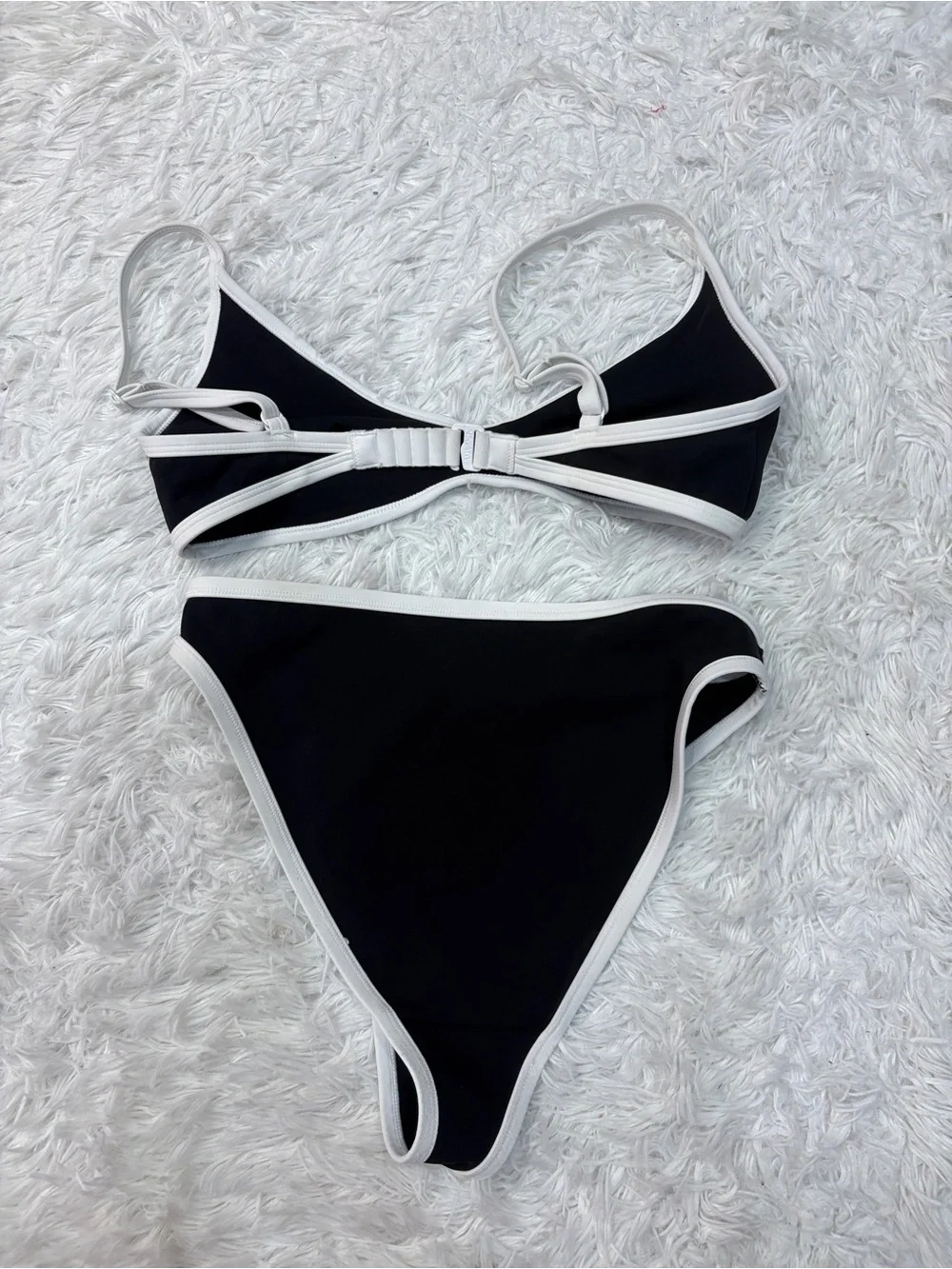 Negative swimwear black and white bikini set